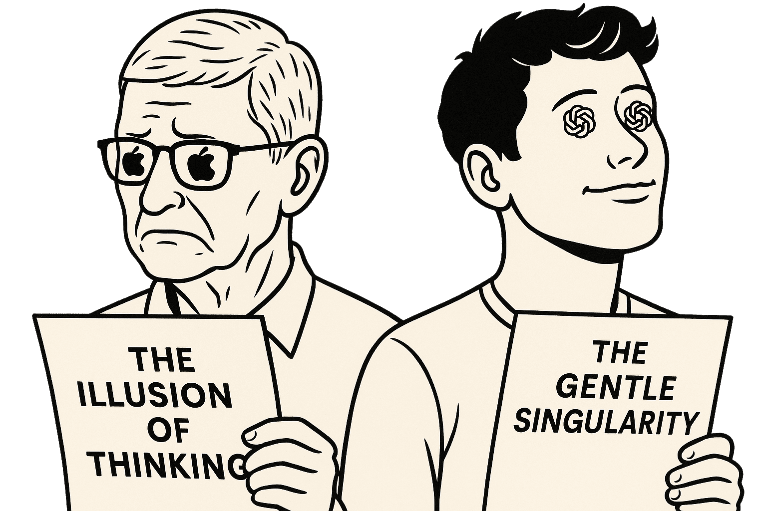 Tim Cook and Sam Altman.